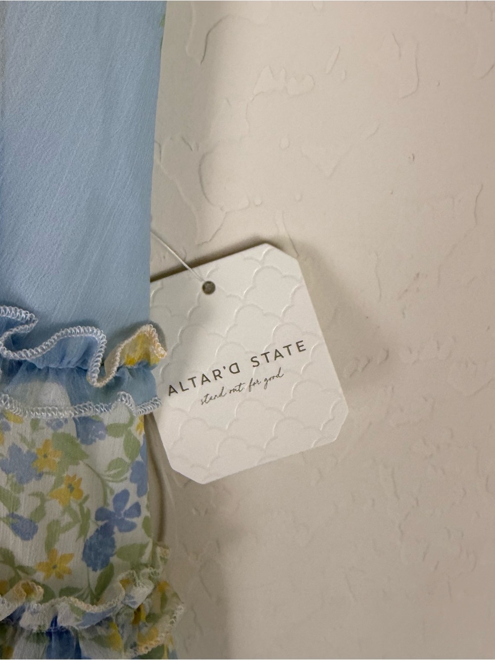 Altar'd State Raine Maxi Dress Blue Yellow Floral - Picture 10 of 15